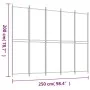 Biombo divisor de 5 paneles de tela marrón 250x200 cm de vidaXL, Divisores de ambientes - Ref: Foro24-350235, Precio: 58,04 €...