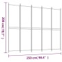 Divider screen with 5 brown fabric panels 250x200 cm by vidaXL, Room dividers - Ref: Foro24-350235, Price: 59,23 €, Discount: %
