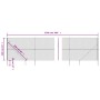Cerca de alambre con pinchos de anclaje gris antracita 1,6x25 m