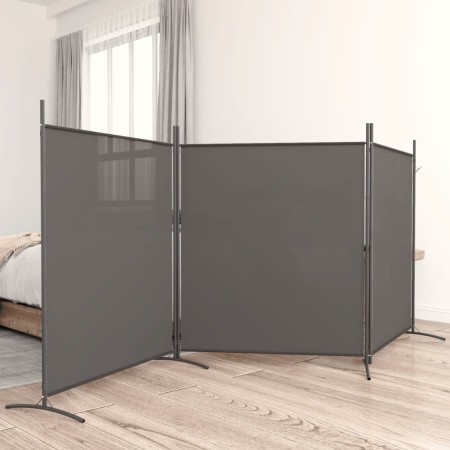 Divider screen with 3 anthracite gray fabric panels 525x180 cm by vidaXL, Room dividers - Ref: Foro24-350280, Price: 46,55 €,...