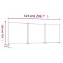 Divider screen with 3 anthracite gray fabric panels 525x180 cm by vidaXL, Room dividers - Ref: Foro24-350280, Price: 46,55 €,...