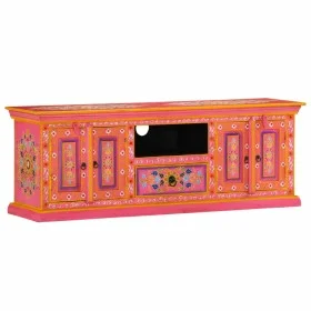 Massiver TV-Schrank aus rosafarbenem Mangoholz, 110 x 30 x 40 cm von vidaXL, TV-Möbel - Ref: Foro24-353907, Preis: 324,66 €, ...