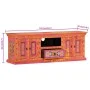 Solid pink mango wood TV cabinet 110x30x40 cm by vidaXL, TV Furniture - Ref: Foro24-353907, Price: 324,11 €, Discount: %