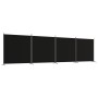 Biombo divisor de 4 paneles de tela negro 698x180 cm by vidaXL, Room dividers - Ref: Foro24-350285, Price: 56,57 €, Discount: %