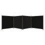 Biombo divisor de 4 paneles de tela negro 698x180 cm de vidaXL, Divisores de ambientes - Ref: Foro24-350285, Precio: 55,47 €,...
