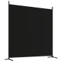 Biombo divisor de 4 paneles de tela negro 698x180 cm de vidaXL, Divisores de ambientes - Ref: Foro24-350285, Precio: 55,47 €,...