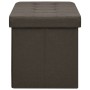 Banco de almacenamiento plegable lino sintético marrón oscuro von vidaXL, Bänke für Hallen und Lager - Ref: Foro24-338794, Pr...