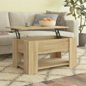 Mesa de centro madera contrachapada roble Sonoma 79x49x41 cm