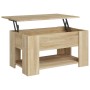 Couchtisch aus Sonoma-Eichensperrholz, 79 x 49 x 41 cm von vidaXL, Couchtisch - Ref: Foro24-809713, Preis: 86,43 €, Rabatt: %