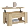 Couchtisch aus Sonoma-Eichensperrholz, 79 x 49 x 41 cm von vidaXL, Couchtisch - Ref: Foro24-809713, Preis: 86,43 €, Rabatt: %