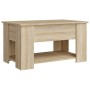 Couchtisch aus Sonoma-Eichensperrholz, 79 x 49 x 41 cm von vidaXL, Couchtisch - Ref: Foro24-809713, Preis: 86,43 €, Rabatt: %