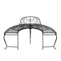 Halbrunde Gartenbank 2 Stück aus schwarzem Stahl 160 cm von vidaXL, Gartenbänke - Ref: Foro24-3095716, Preis: 386,10 €, Rabat...