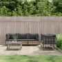 Gartenmöbel-Set 6-teilig und anthrazitfarbene PE-Rattan-Kissen von vidaXL, Outdoor-Sofas - Ref: Foro24-3186705, Preis: 498,67...