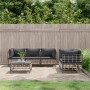 Gartenmöbel-Set 6-teilig und anthrazitfarbene PE-Rattan-Kissen von vidaXL, Outdoor-Sofas - Ref: Foro24-3186705, Preis: 506,68...