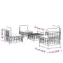 5-teiliges Gartenmöbel-Set und anthrazitfarbene PE-Rattan-Kissen von vidaXL, Outdoor-Sofas - Ref: Foro24-3186710, Preis: 370,...