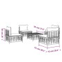 5-teiliges Gartenmöbel-Set und anthrazitfarbene PE-Rattan-Kissen von vidaXL, Outdoor-Sofas - Ref: Foro24-3186710, Preis: 374,...