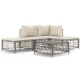 Juego de muebles de jardín 5 pzas cojines antracita ratán PE de vidaXL, Sofás de exterior - Ref: Foro24-3186728, Precio: 341,...