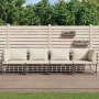 Juego de muebles de jardín 4 pzas y cojines ratán PE antracita de vidaXL, Sofás de exterior - Ref: Foro24-3186698, Precio: 34...