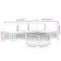 5-teiliges Gartenmöbel-Set anthrazit PE Rattan Kissen von vidaXL, Outdoor-Sofas - Ref: Foro24-3186728, Preis: 348,06 €, Rabat...