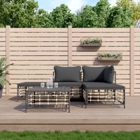 Garden furniture set 5 pieces cushions anthracite PE rattan by vidaXL, Outdoor sofas - Ref: Foro24-3186729, Price: 341,16 €, ...
