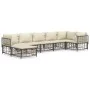 Gartenmöbel-Set 7-teilig und anthrazitgraue PE-Rattankissen von vidaXL, Outdoor-Sofas - Ref: Foro24-3186774, Preis: 544,88 €,...
