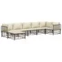 Gartenmöbel-Set 7-teilig und anthrazitgraue PE-Rattankissen von vidaXL, Outdoor-Sofas - Ref: Foro24-3186774, Preis: 544,88 €,...