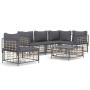 Garden furniture set 6 pieces anthracite cushions PE rattan by vidaXL, Outdoor sofas - Ref: Foro24-3186765, Price: 492,76 €, ...