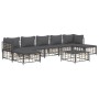 Juego de muebles de jardín 8 pzas y cojines ratán PE antracita de vidaXL, Sofás de exterior - Ref: Foro24-3186785, Precio: 59...
