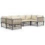 Set Gartenmöbel 6-teilig und Kissen PE Rattan anthrazit von vidaXL, Outdoor-Sofas - Ref: Foro24-3186796, Preis: 528,73 €, Rab...