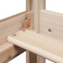 Cama alta con techo madera maciza de pino 80x200 cm
