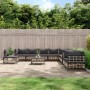 Garden furniture set 11 pieces and anthracite PE rattan cushions by vidaXL, Outdoor sofas - Ref: Foro24-3186807, Price: 944,8...