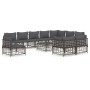 Garden furniture set 11 pieces and anthracite PE rattan cushions by vidaXL, Outdoor sofas - Ref: Foro24-3186807, Price: 944,8...