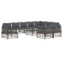 Garden furniture set 11 pieces and anthracite PE rattan cushions by vidaXL, Outdoor sofas - Ref: Foro24-3186807, Price: 944,8...