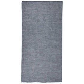 Blaue flachgewebte Außenteppich 100x200 cm von vidaXL, Teppiche - Ref: Foro24-340794, Preis: 45,24 €, Rabatt: %