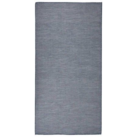 Blaue flachgewebte Außenteppich 100x200 cm von vidaXL, Teppiche - Ref: Foro24-340794, Preis: 45,24 €, Rabatt: %