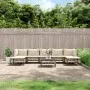 Gartenmöbel-Set 8-teilig und anthrazitfarbene PE-Rattan-Kissen von vidaXL, Outdoor-Sofas - Ref: Foro24-3186784, Preis: 590,78...