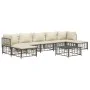 Gartenmöbel-Set 8-teilig und anthrazitfarbene PE-Rattan-Kissen von vidaXL, Outdoor-Sofas - Ref: Foro24-3186784, Preis: 590,78...