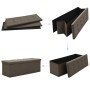 Foldable synthetic linen storage bench in brown by vidaXL, Benches for halls and storage - Ref: Foro24-338793, Price: 67,06 €...