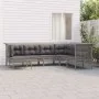 7-piece garden furniture set with gray synthetic rattan cushions by vidaXL, Garden sets - Ref: Foro24-3187558, Price: 389,57 ...