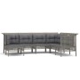 7-piece garden furniture set with gray synthetic rattan cushions by vidaXL, Garden sets - Ref: Foro24-3187558, Price: 398,37 ...