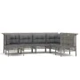 7-piece garden furniture set with gray synthetic rattan cushions by vidaXL, Garden sets - Ref: Foro24-3187558, Price: 389,57 ...