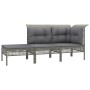 7-piece garden furniture set with gray synthetic rattan cushions by vidaXL, Garden sets - Ref: Foro24-3187558, Price: 398,37 ...