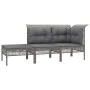 7-piece garden furniture set with gray synthetic rattan cushions by vidaXL, Garden sets - Ref: Foro24-3187558, Price: 389,57 ...