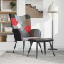 Silla de relax con taburete tela patchwork