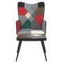 Silla de relax con taburete tela patchwork