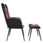 Silla de relax con taburete tela patchwork