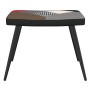 Silla de relax con taburete tela patchwork