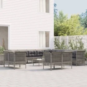 13-piece garden furniture set and gray synthetic rattan cushions by vidaXL, Garden sets - Ref: Foro24-3187589, Price: 866,98 ...