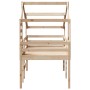 Cama alta con techo madera maciza de pino 90x190 cm