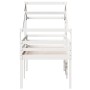Cama alta con techo madera maciza de pino blanca 90x190 cm